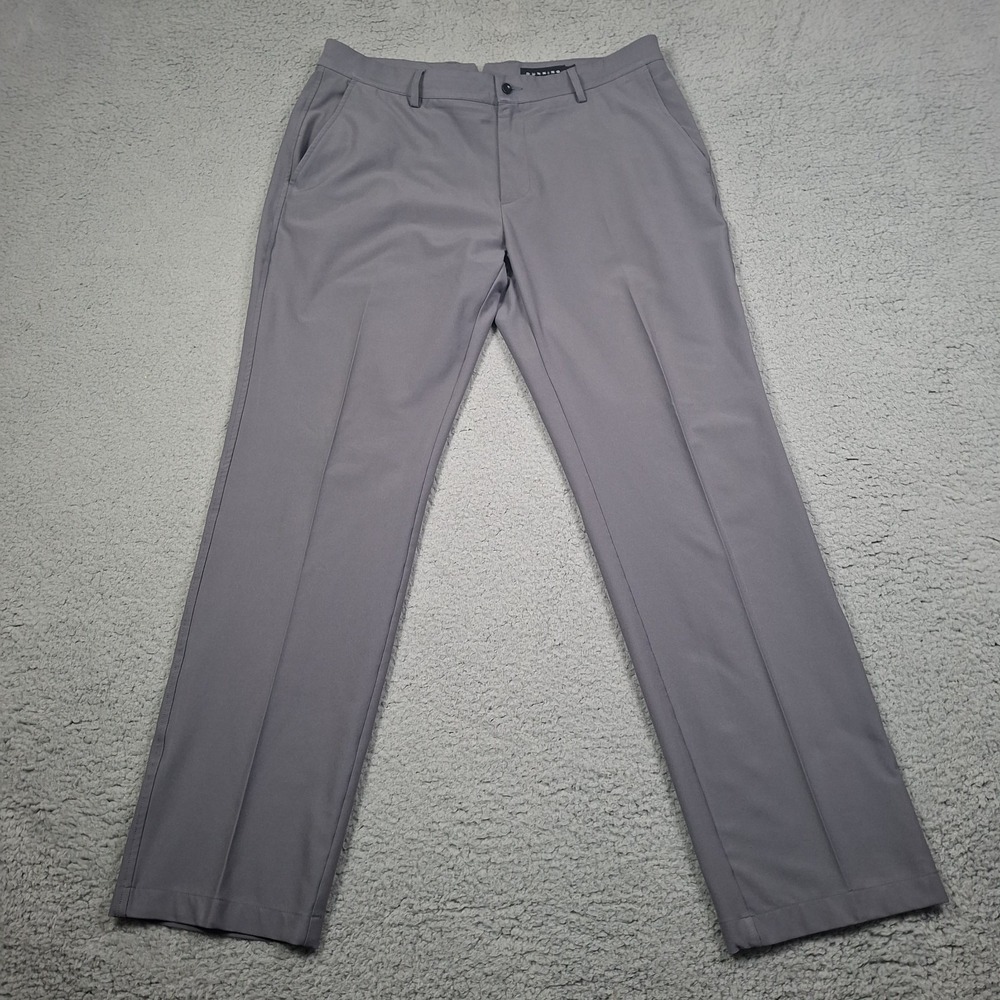 Dunning Golf Chino Pants Mens 36/32 Gray Performance Stretch Quick Dry Comfort
